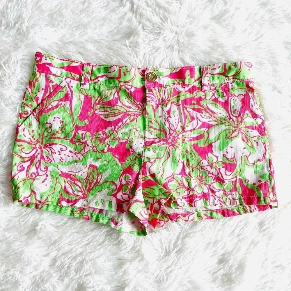 Lilly Pulitzer | Girls Adie Shortsin Flamingo‎ Pink Southern Charm, 14